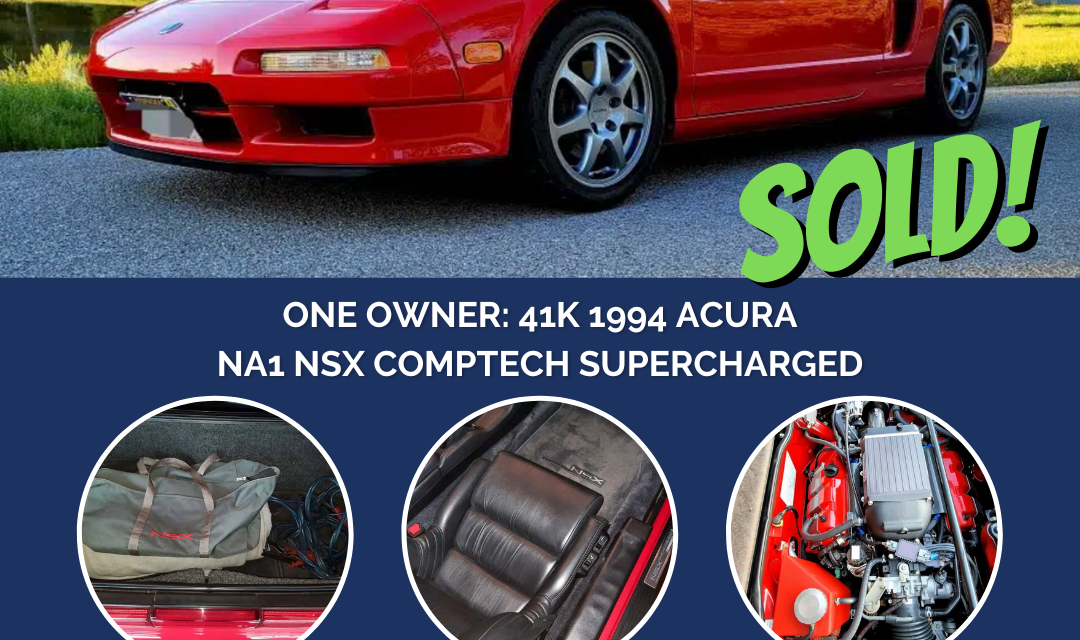 41K 1994 Acura NA1 NSX 5-Speed – SOLD FOR $81,000!